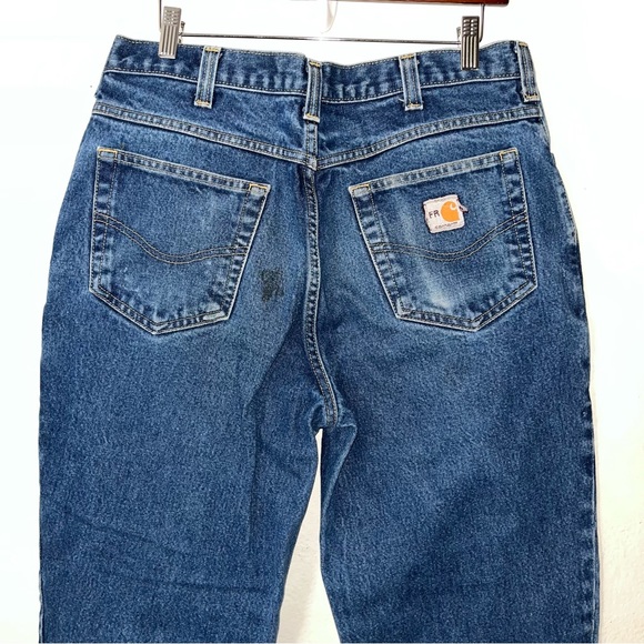 Carhartt FR Jeans 34 Flame Resistant Blue Denim Electrician Welder - Picture 5 of 7